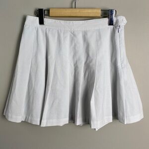 Dynamite Women's White Pleated A-line Schoolgirl Mini Skirt Size Medium